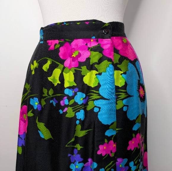 Leslie Fay Vibrant Maxi Wrap A-Line Skirt Size XXS/XS* - Picture 5 of 10